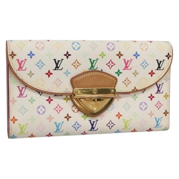 LOUIS VUITTON Multicolor Portefeuille Eugenie Wallet White M60053 LV Auth 142358 - Picture 1 of 16